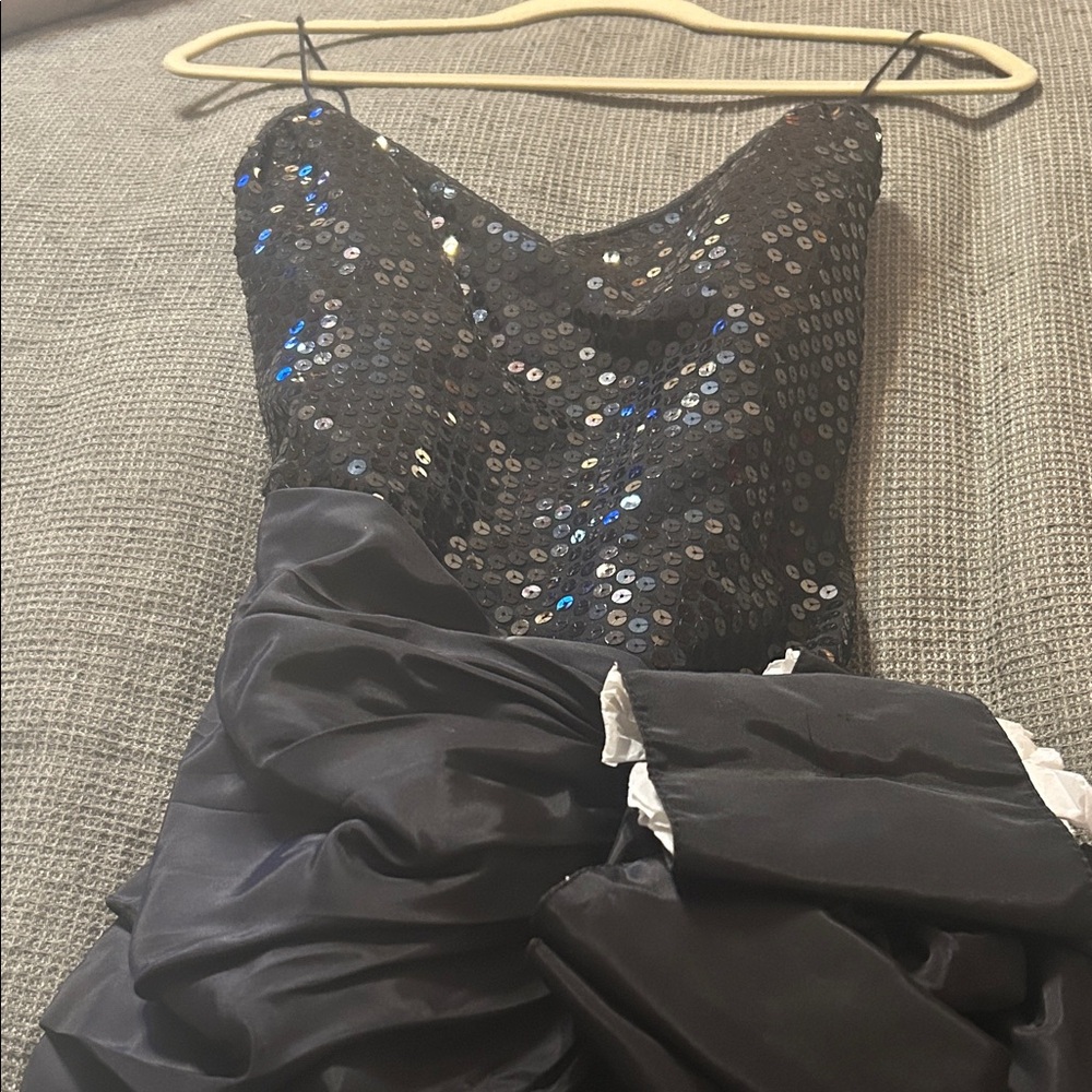 Black Sequin Gown
